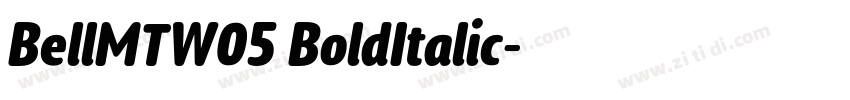 BellMTW05 BoldItalic字体转换
